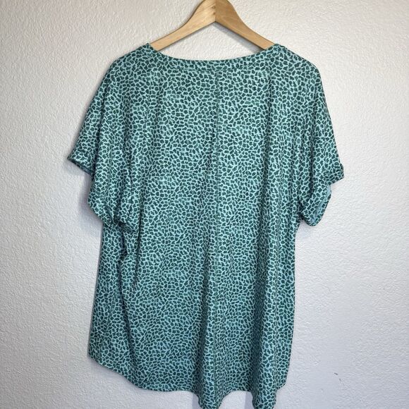 LL Bean T Shirt 2X Teal Streamside Tee Rolled Sleeve Moisture Wick Lightweight - Picture 2 of 9